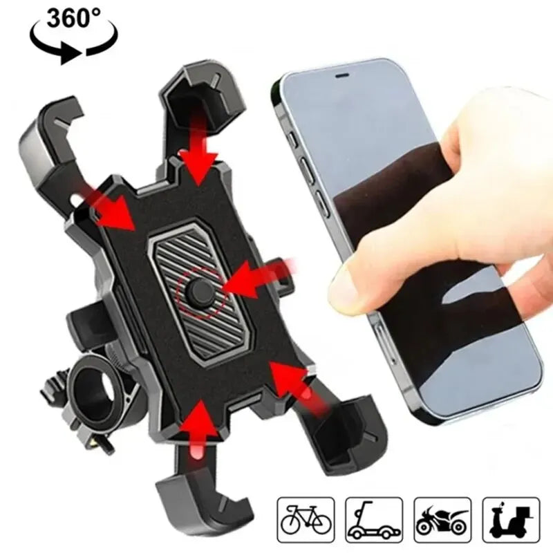 EchoMount™ 360° Rotatable Bike Phone Holder | Secure, Adjustable & Shockproof Mount for Every Ride