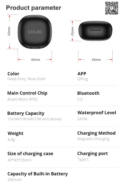 EchoRing™ COLMI R03 Smart Health Ring —  Heart, Sleep & Oxygen Monitor