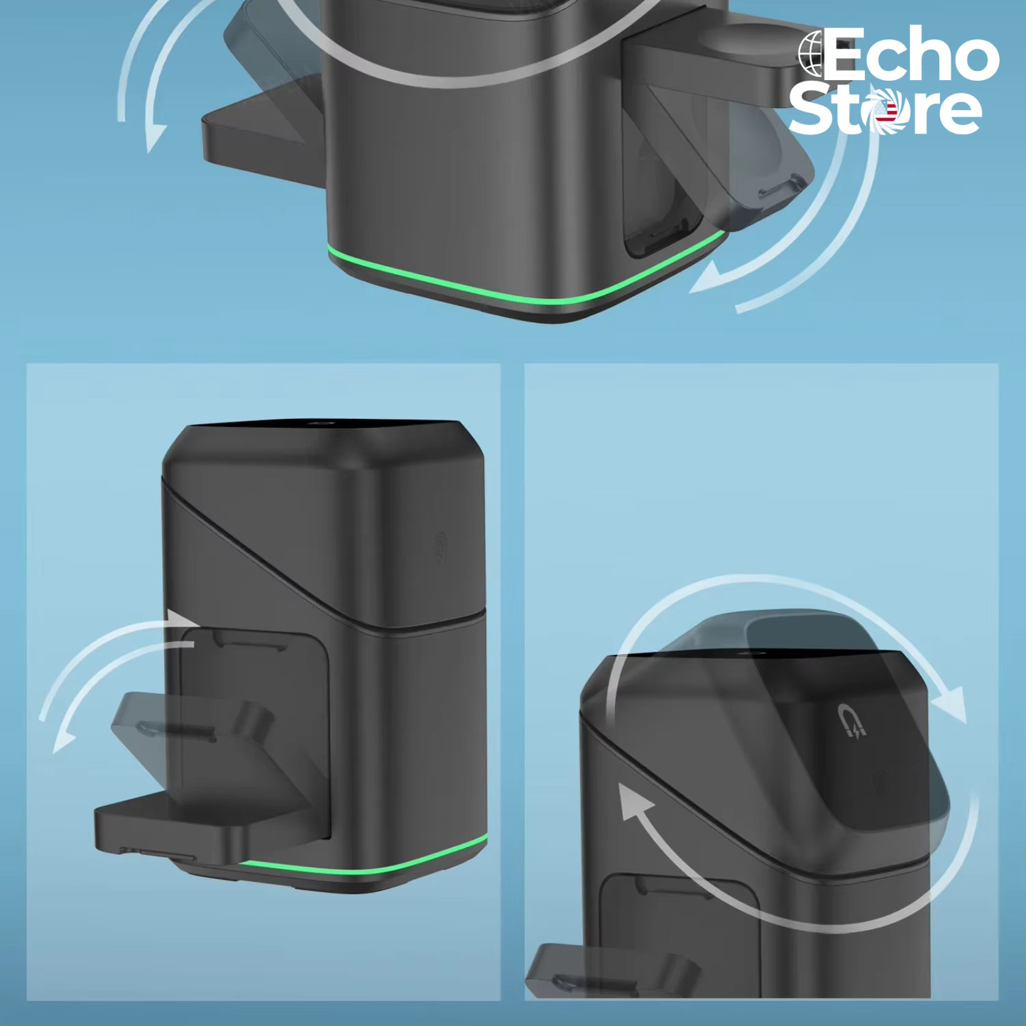 [BLACK FRIDAY SPECIAL] EchoCharge™ 3-in-1 Magnetic Wireless Charger with LED